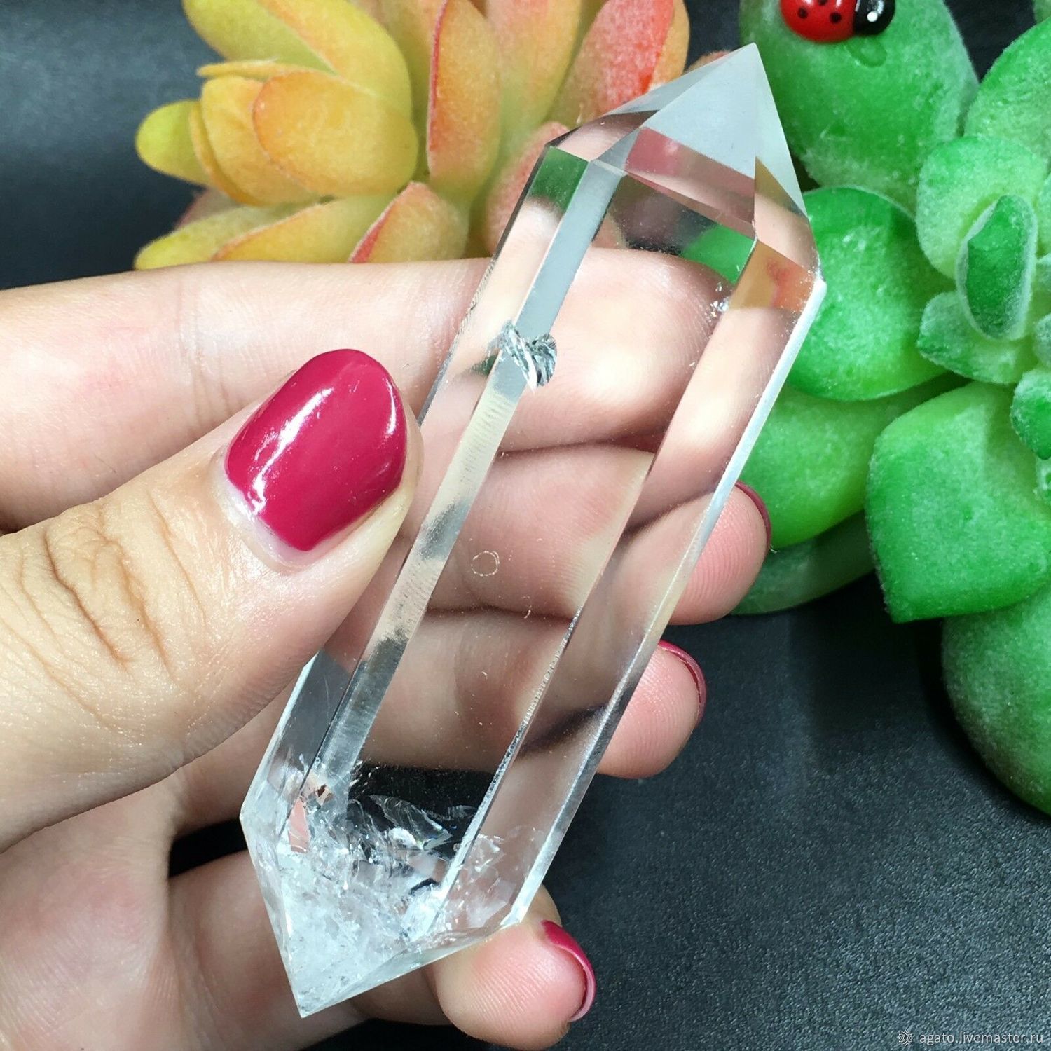 Херкимерский алмаз кристалл двухвершинный (Фантом)