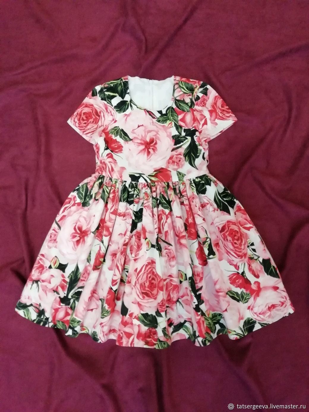 Платье для девочки "Розы"