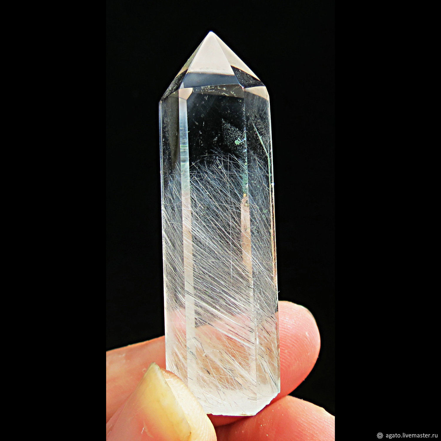Рутиловый кварц в кристалле "White Angel" натуральный