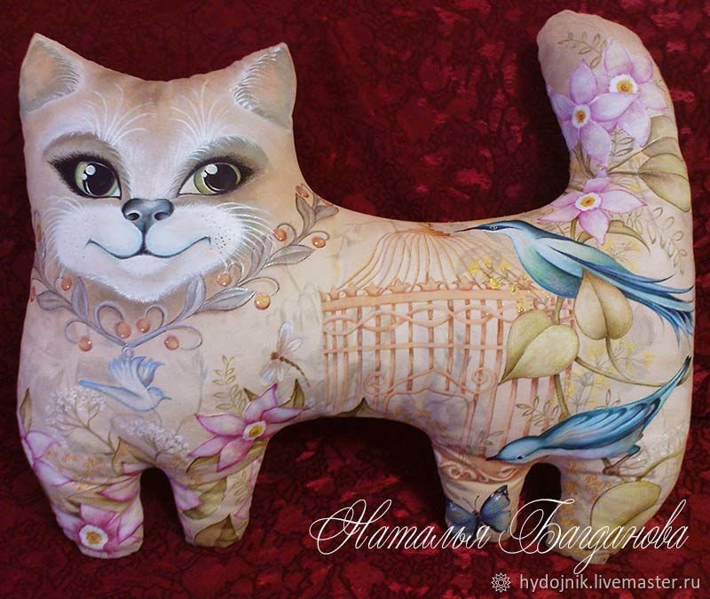 Текстильная кошка-подушка "Прованс"
