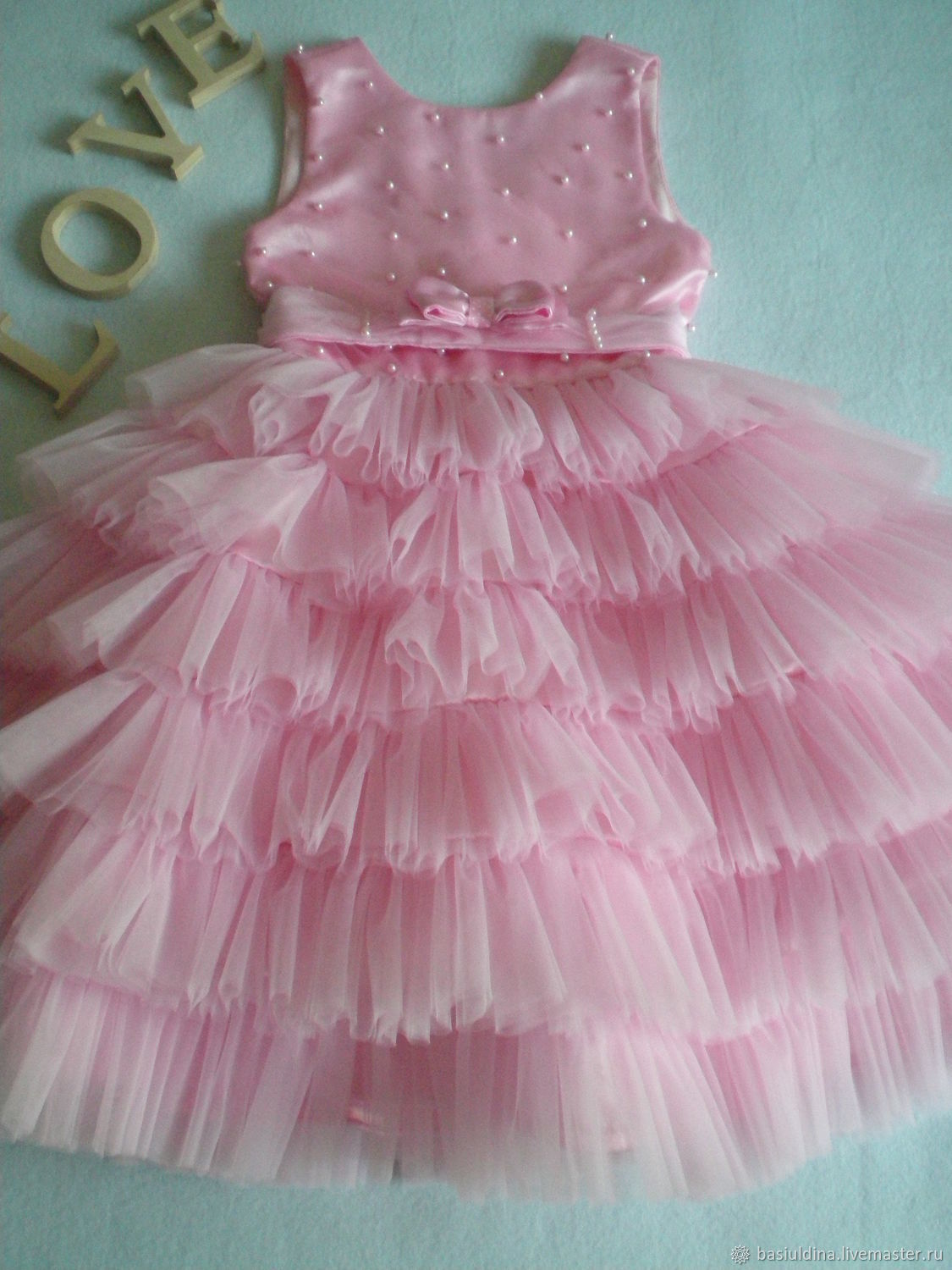 Нарядное платье для девочки "Розовые мечты"