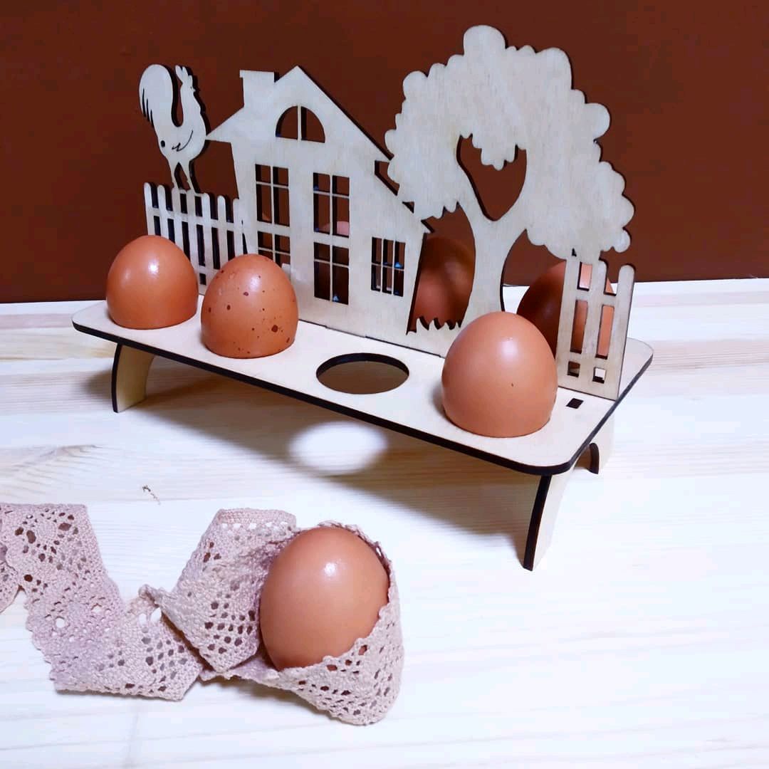Подставка для 8 яиц "Домик в деревне"