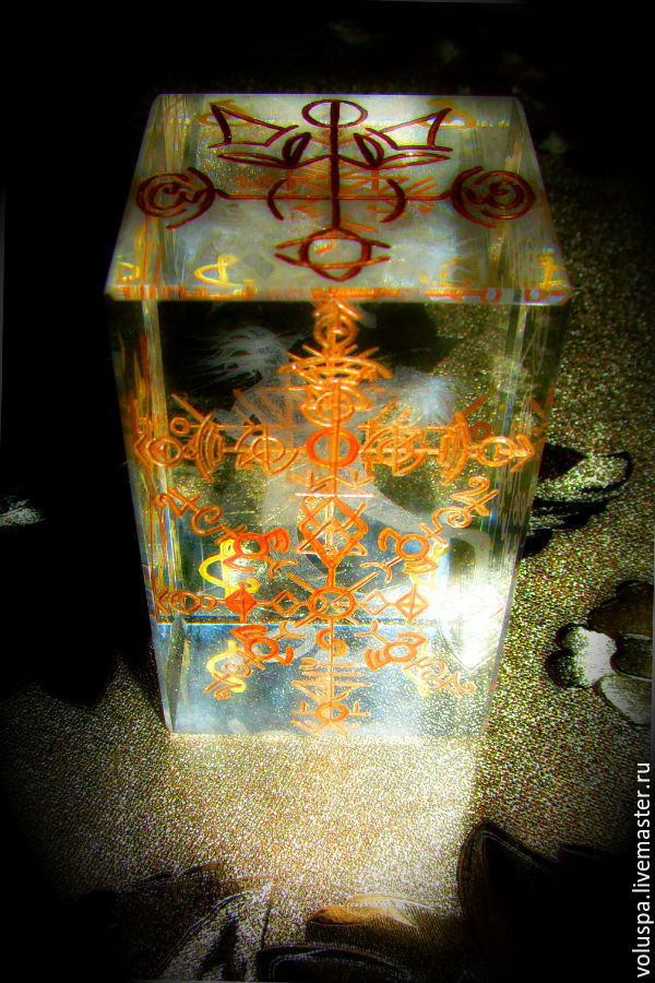 Куб-Стелла "Я - Лидер", кристалл с ручной гравировкой