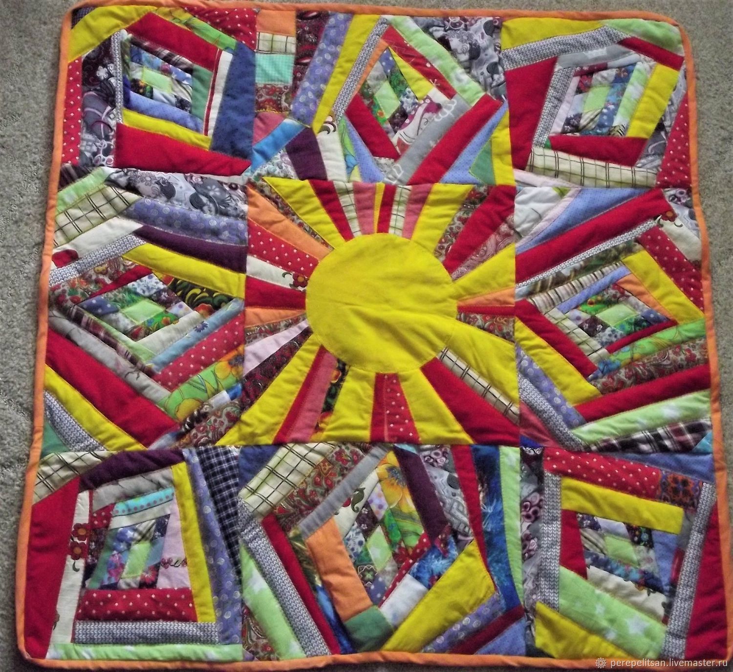 Детский лоскутный коврик "Моё солнышко"