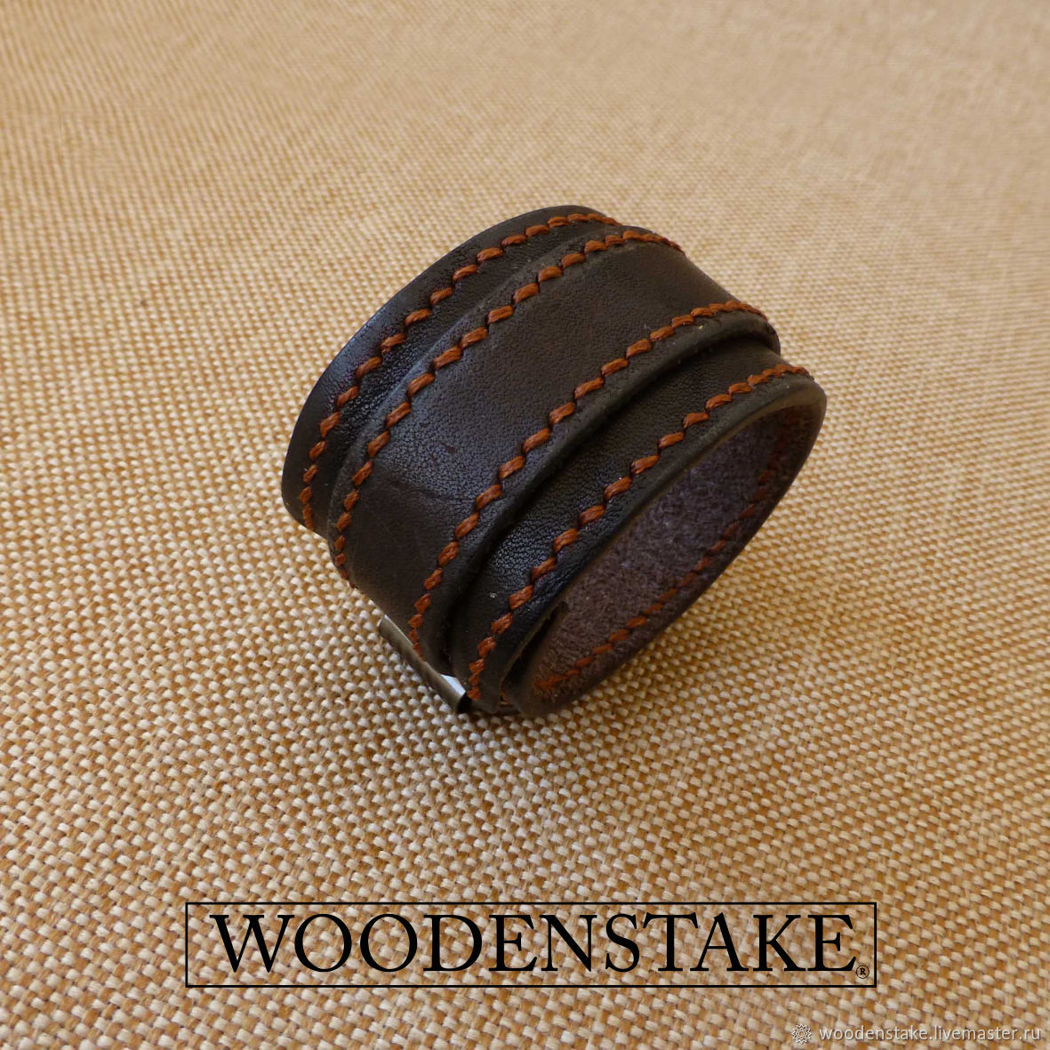 Кожаный браслет - woodenstake 1