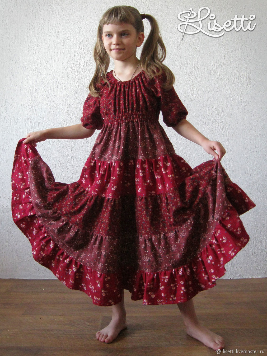 Детское бохо-платье Рябинка