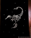 Картина стразами, знак зодиака "Скорпион"