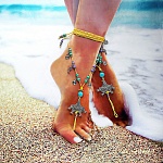 Пляжное украшение на ногу Bali, босые сандалии, браслет на ногу