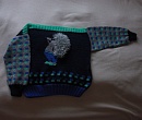Детский пуловер с ежиком