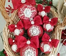 Набор ёлочных украшений в красном цвете