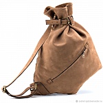 Кожаный рюкзак "Селена" (коричневый нубук)