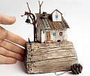 'Старый дом' Композиция из дерева, дрифтвуд-арт