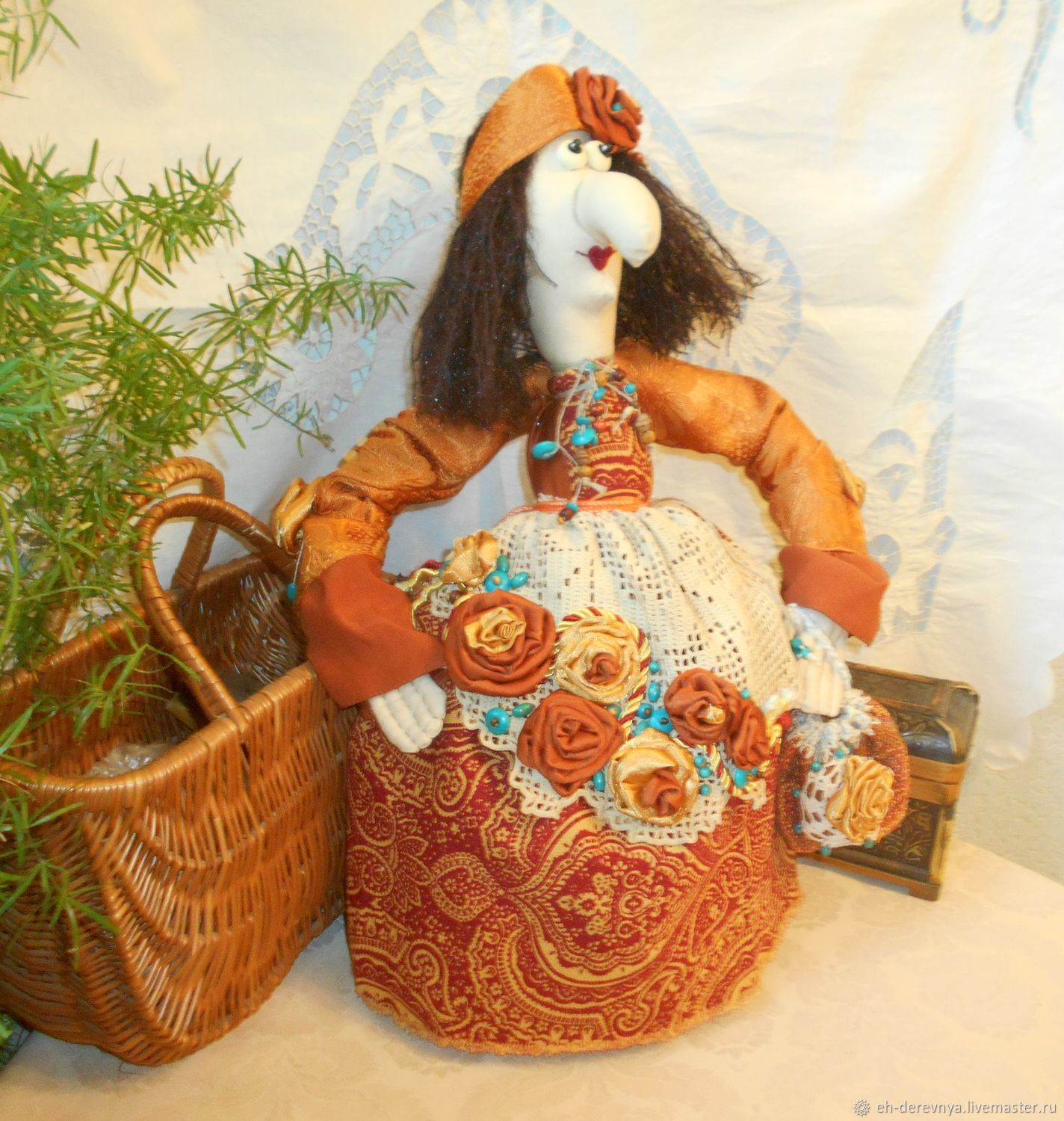Оранжевое лето. Баба на чайник. Кукла Баба Яга