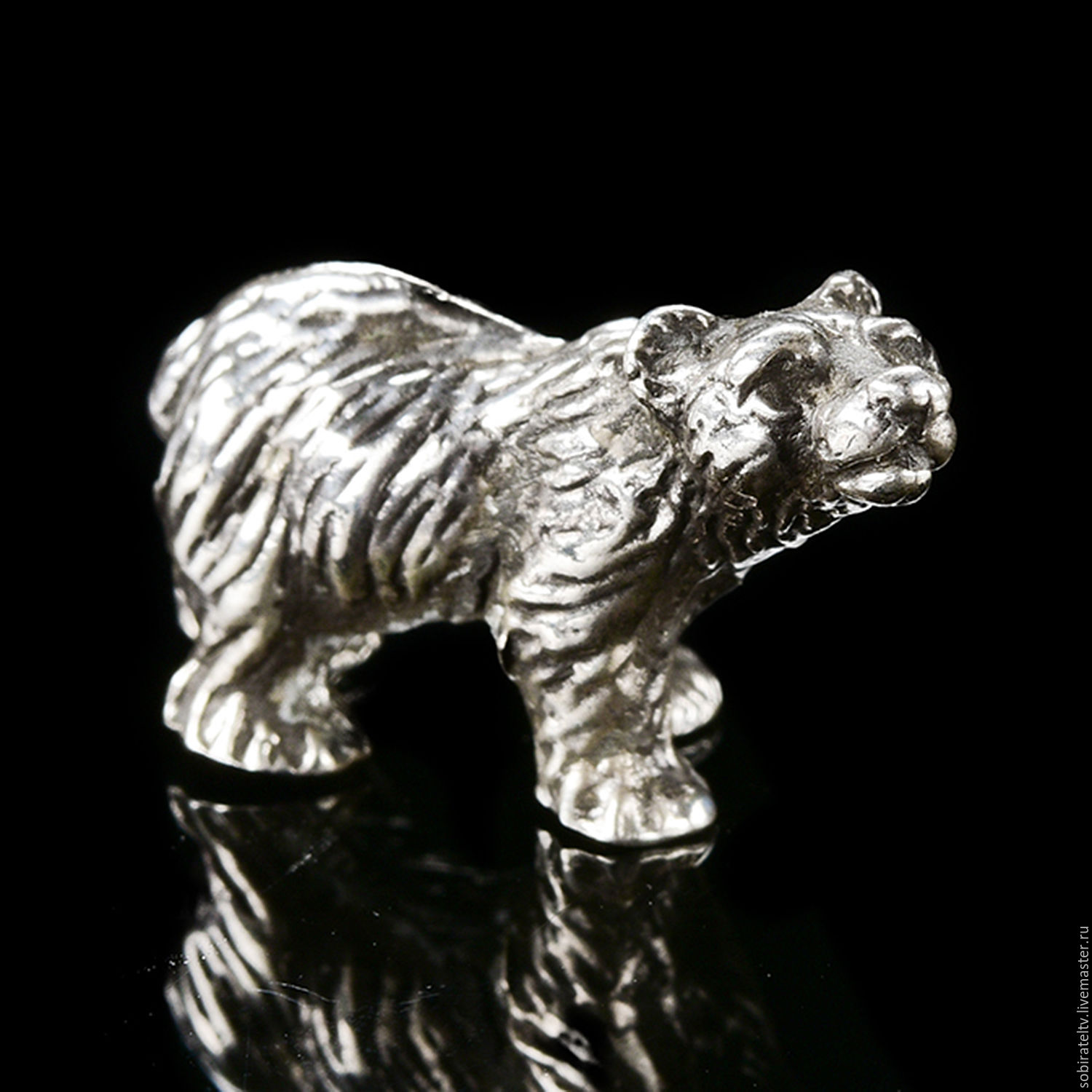 Серебряная миниатюра "Медведь"