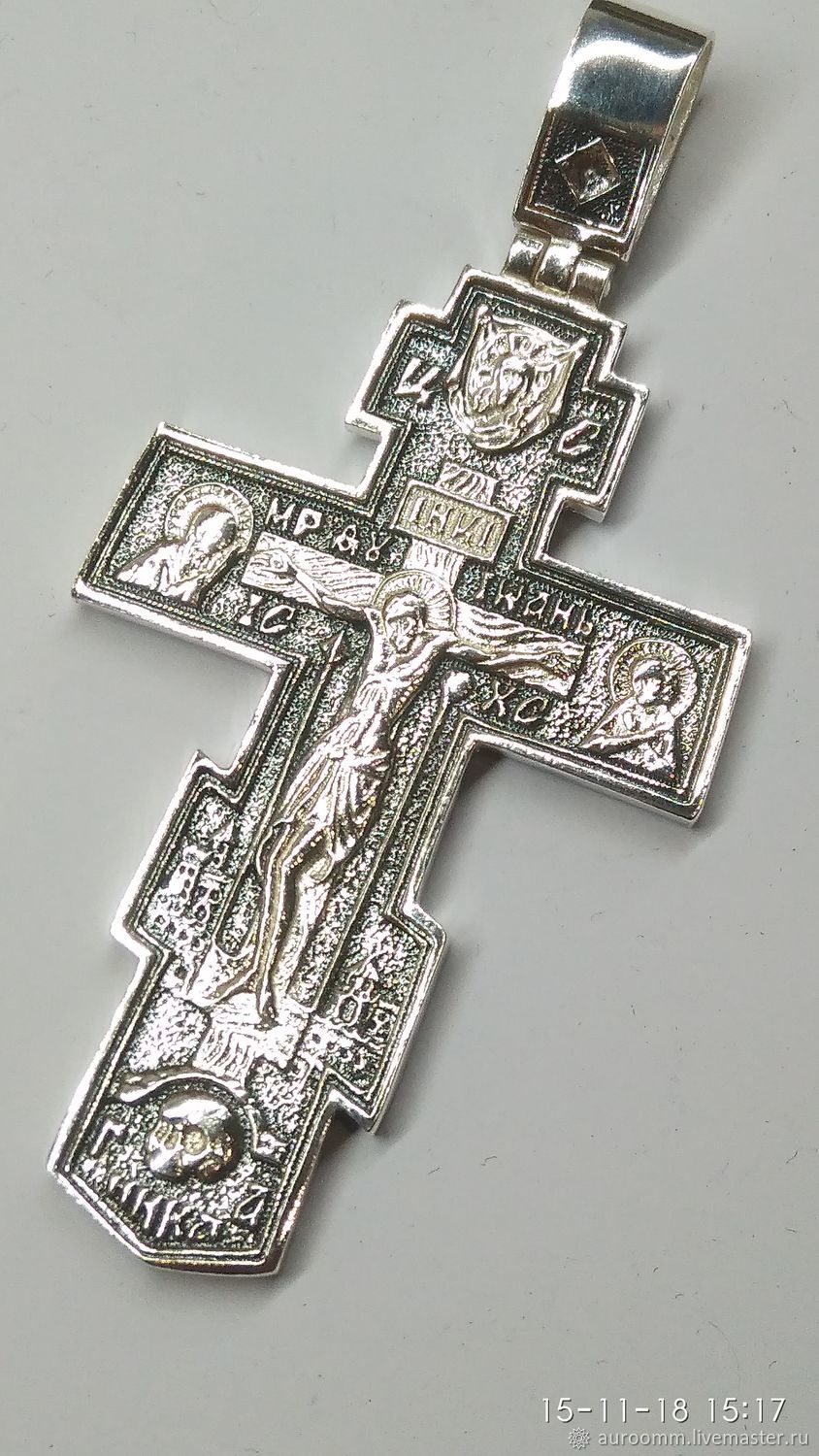 Крупный православный крест из серебра 925пробы