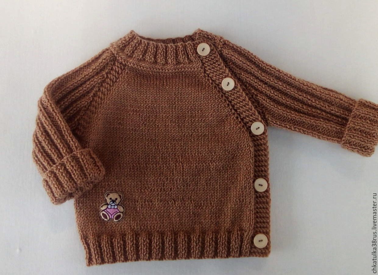 Вязаный свитер, кофточка детская модель "Умка"