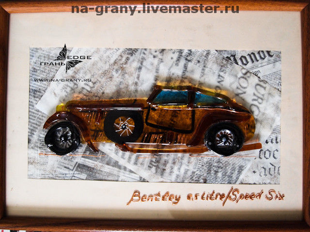 коллаж "Bentley Speed Six", картина на стену