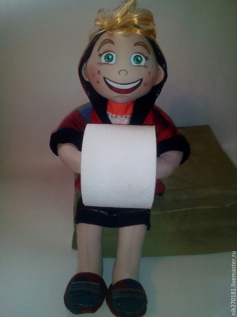 кукла-держатель туалетной бумаги или бумажных полотенец