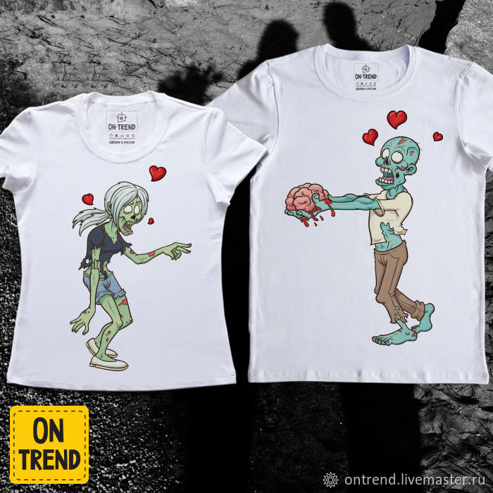 Парные футболки "Зомби" арт. 209