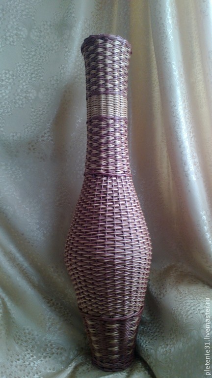Плетеная напольная ваза 