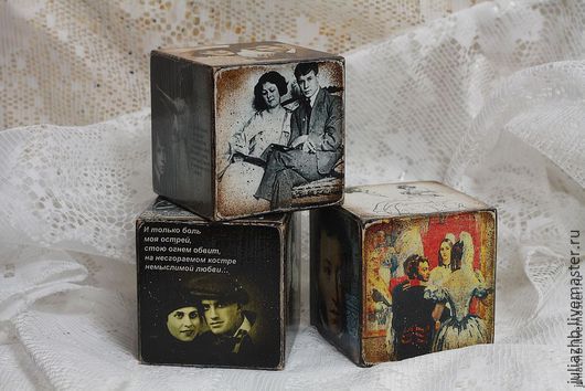 История одной любви - поэтическая серия кубиков-открыток