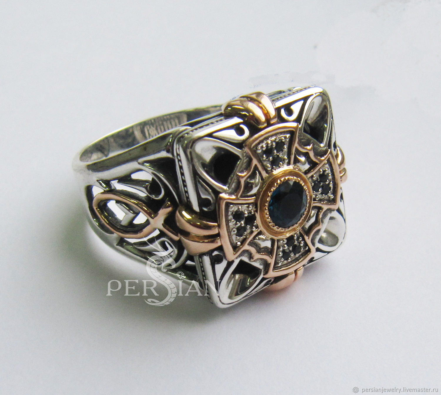 Перстень Око Византии с топазом