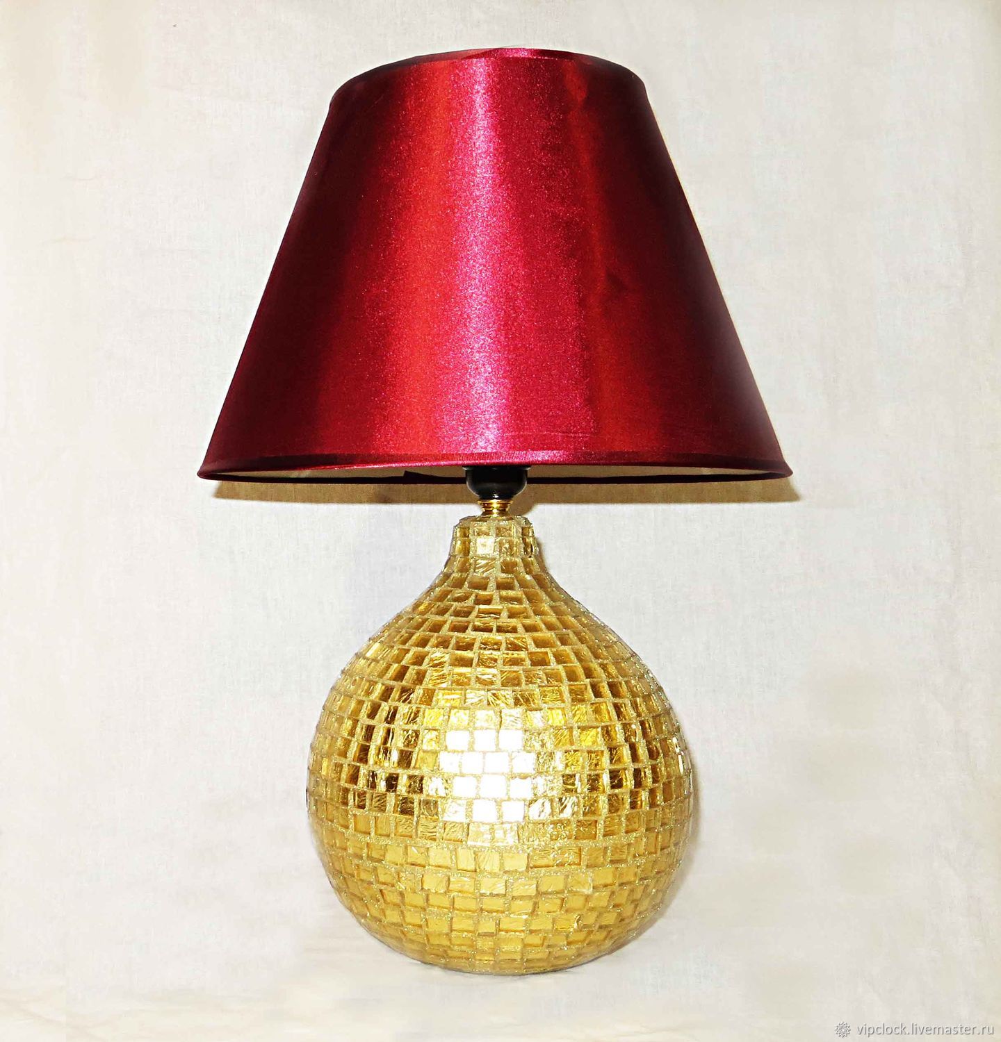 Настольная лампа с основанием из золотой мозаики "Флоренция"