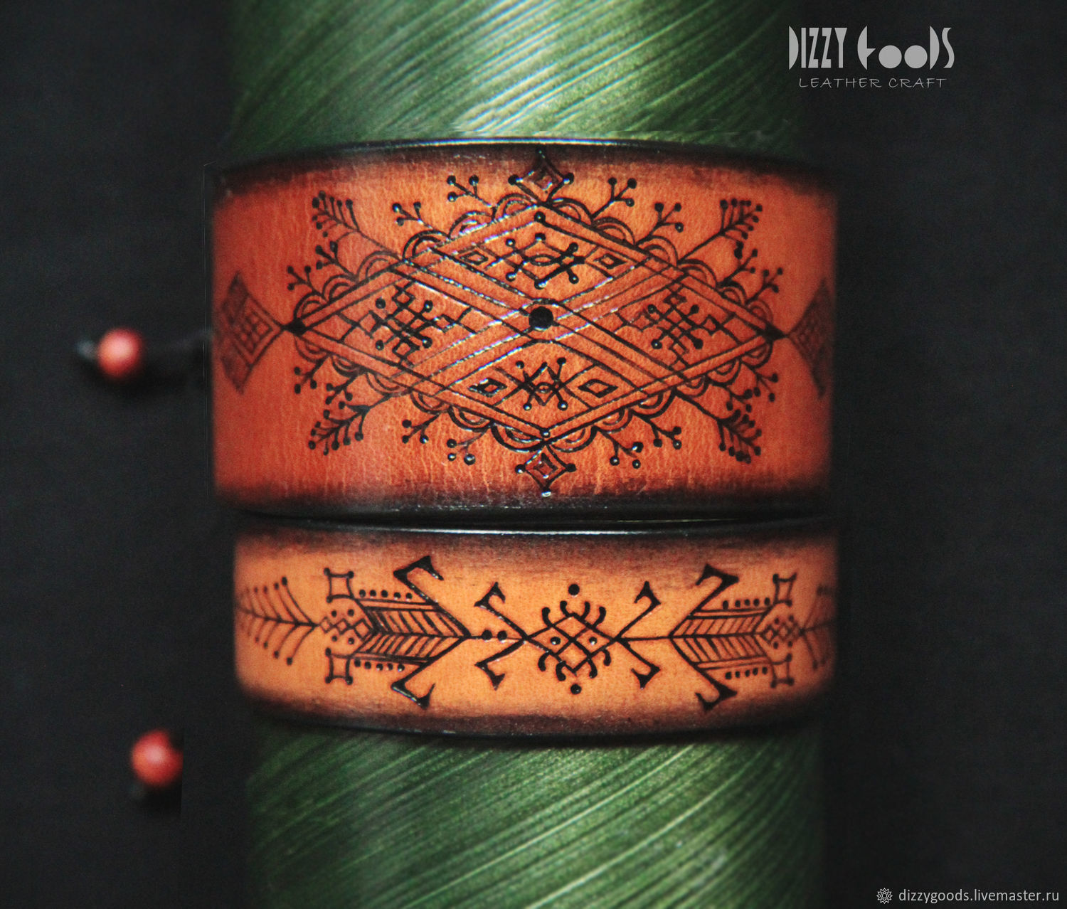 Кожаные браслеты Индейские мотивы