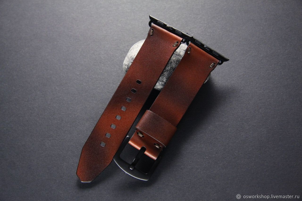 Кожаный ремешок для Apple Watch, коричневый