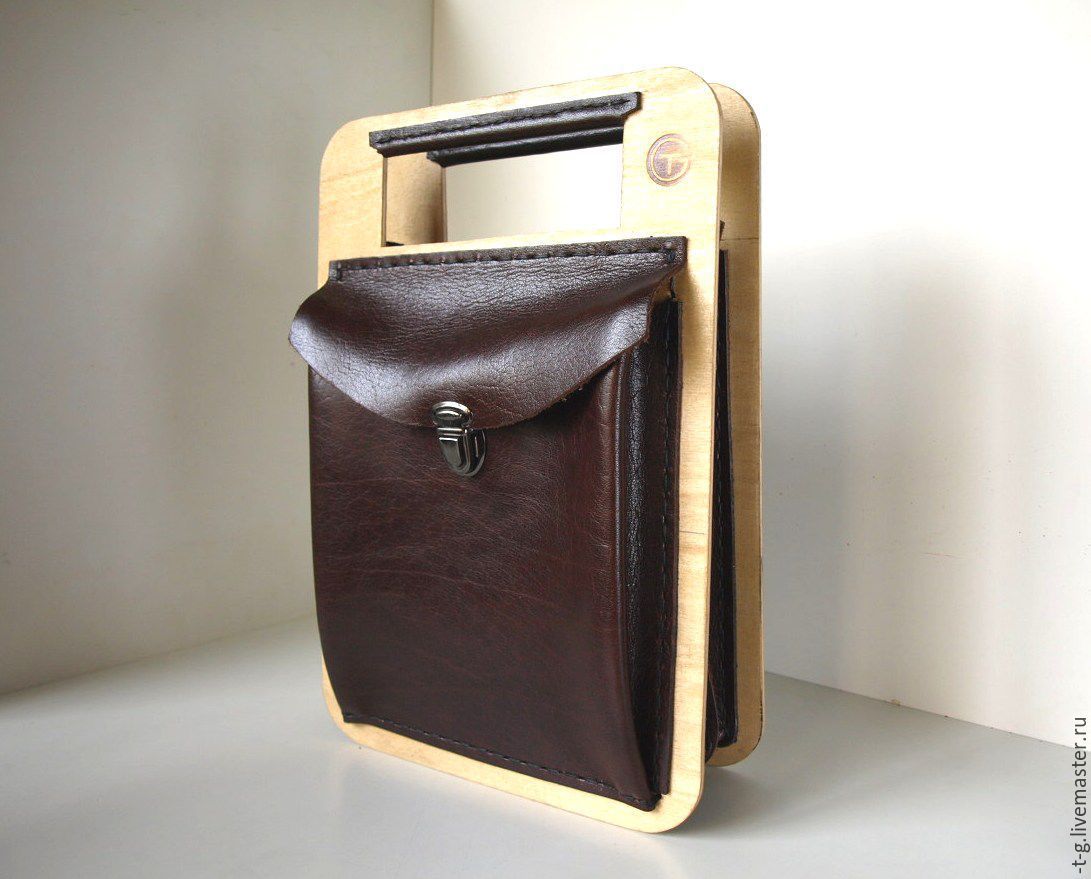 кожаная деревянная сумка (2)