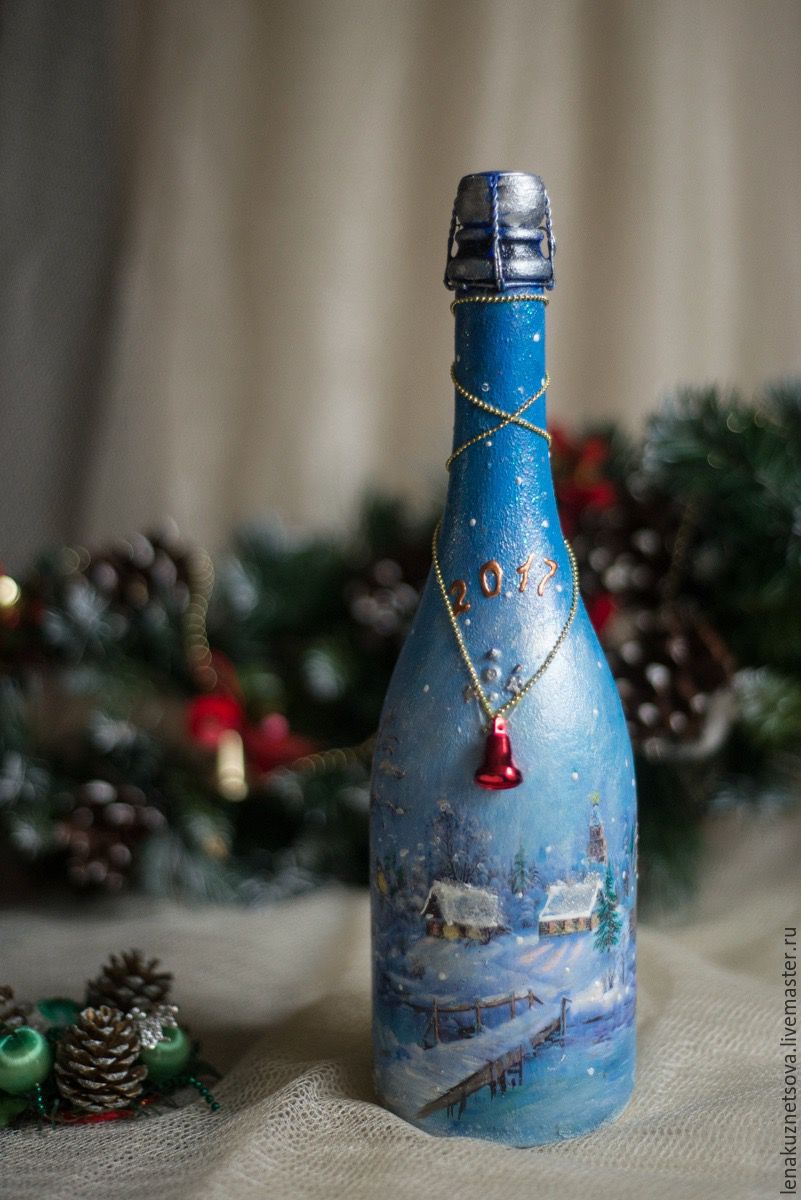 Декор новогоднего шампанского