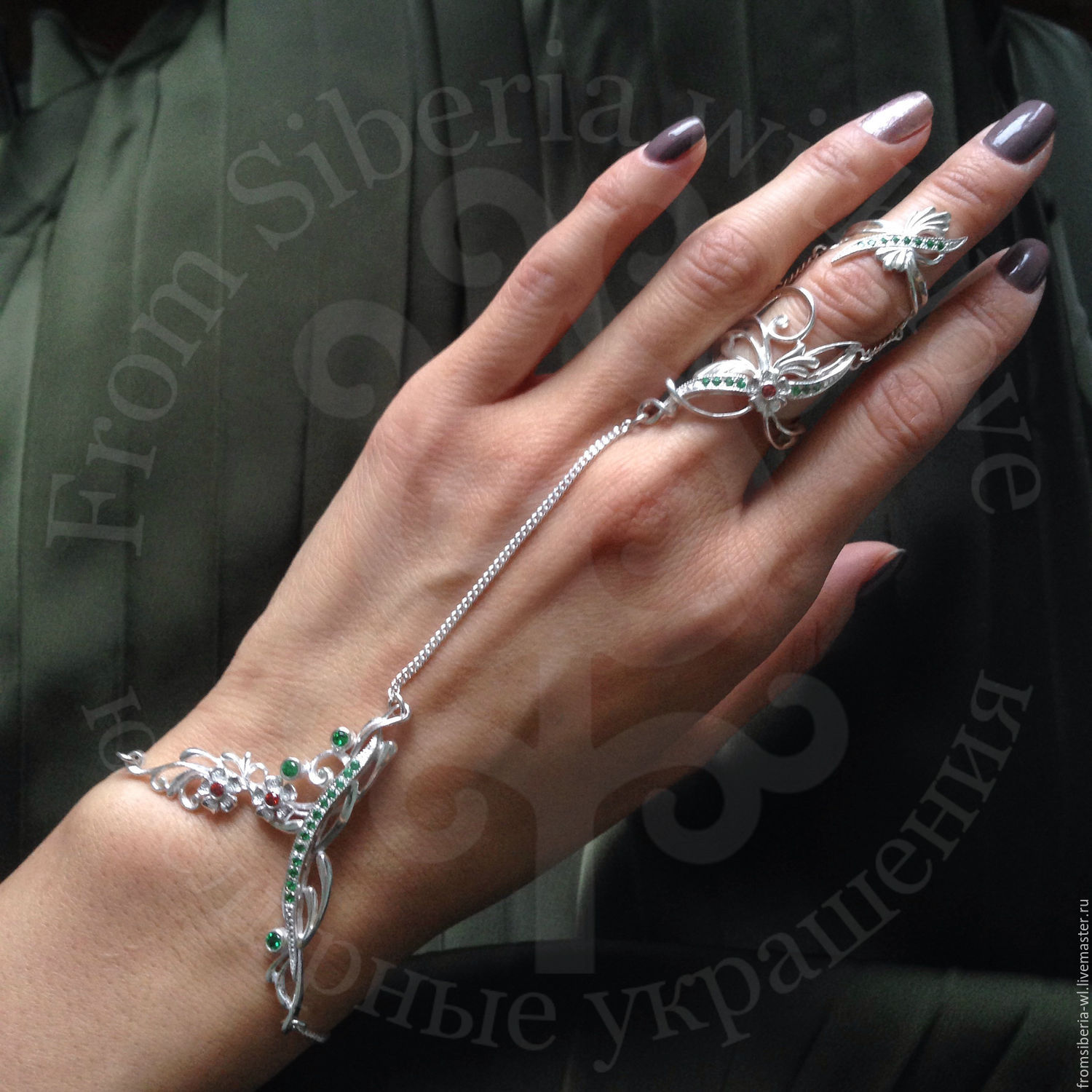 Слейв-браслет (К296) серебро 925 - Сайт авторских работ HandHobby.ru