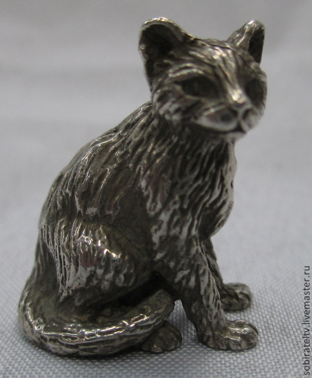 Серебряная фигурка "Котёнок"