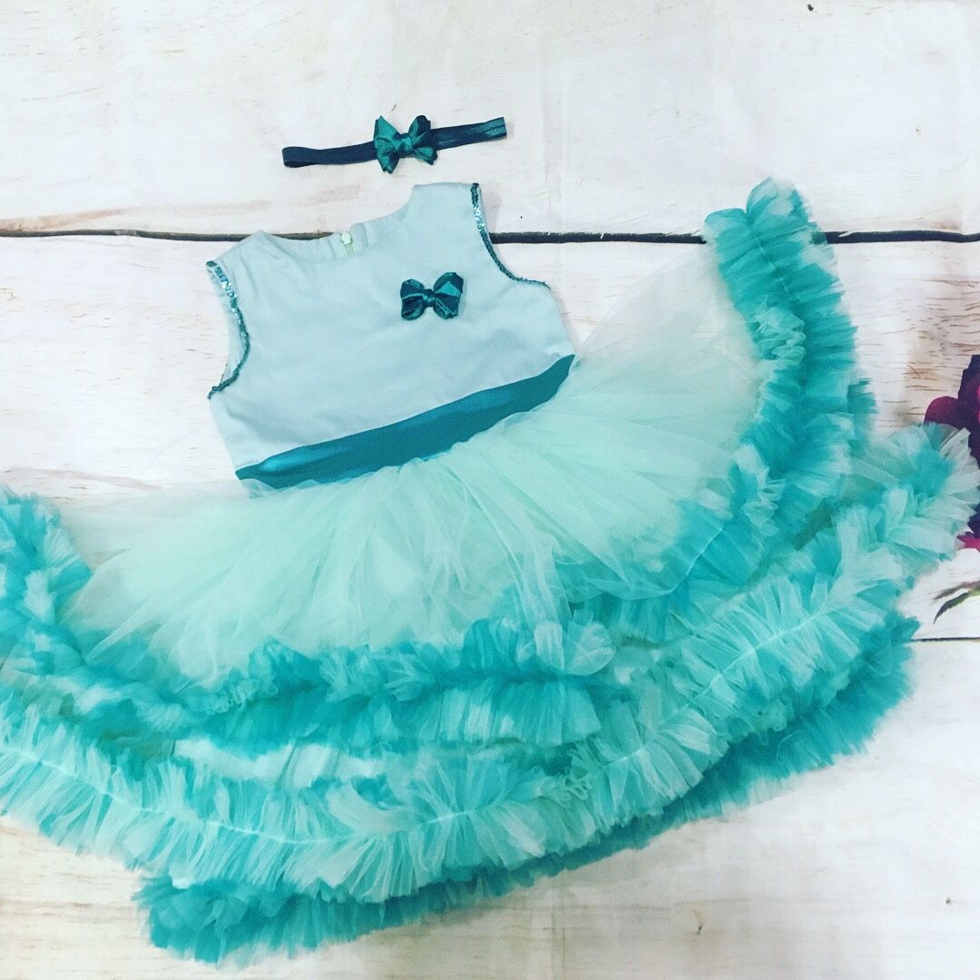 Платье для девочки «Мятное облако»