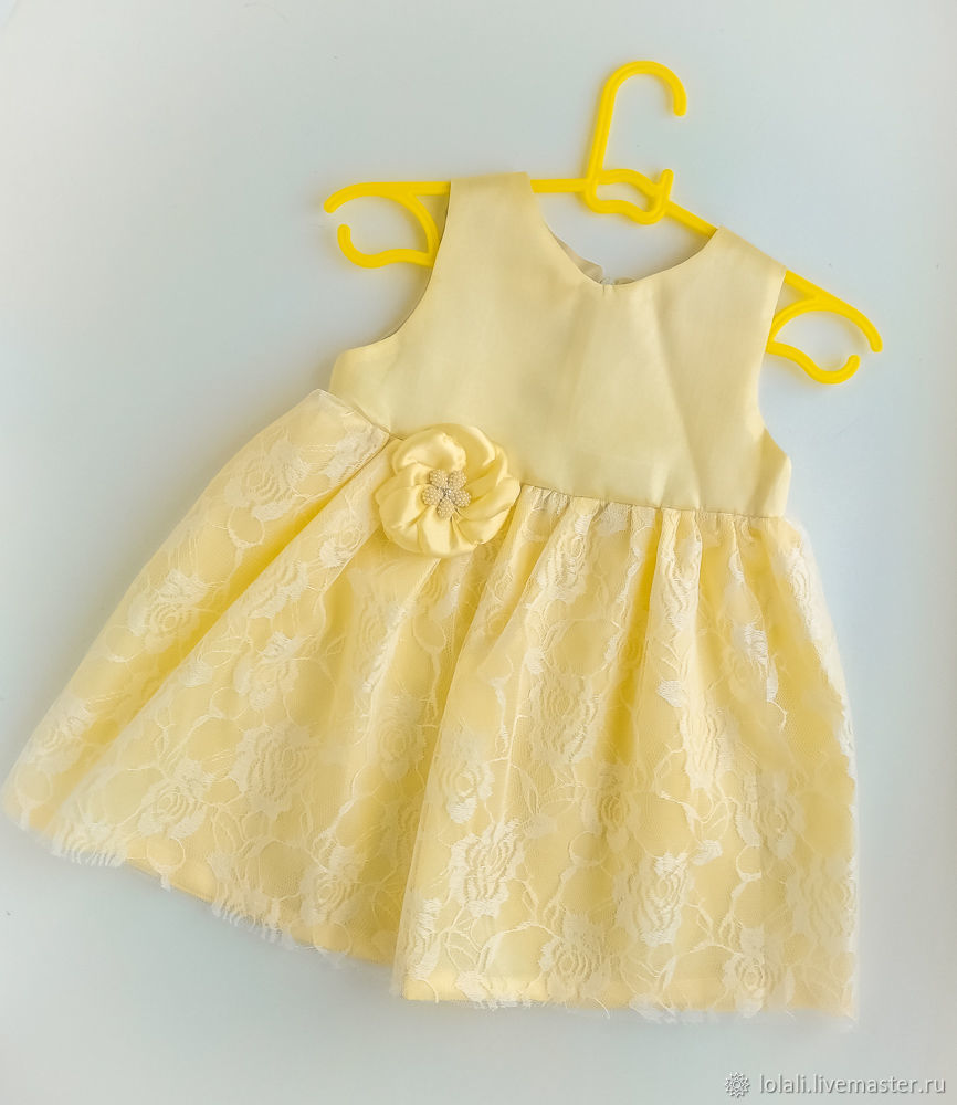 Платье для принцессы, Золотое платье для девочки 1 годик