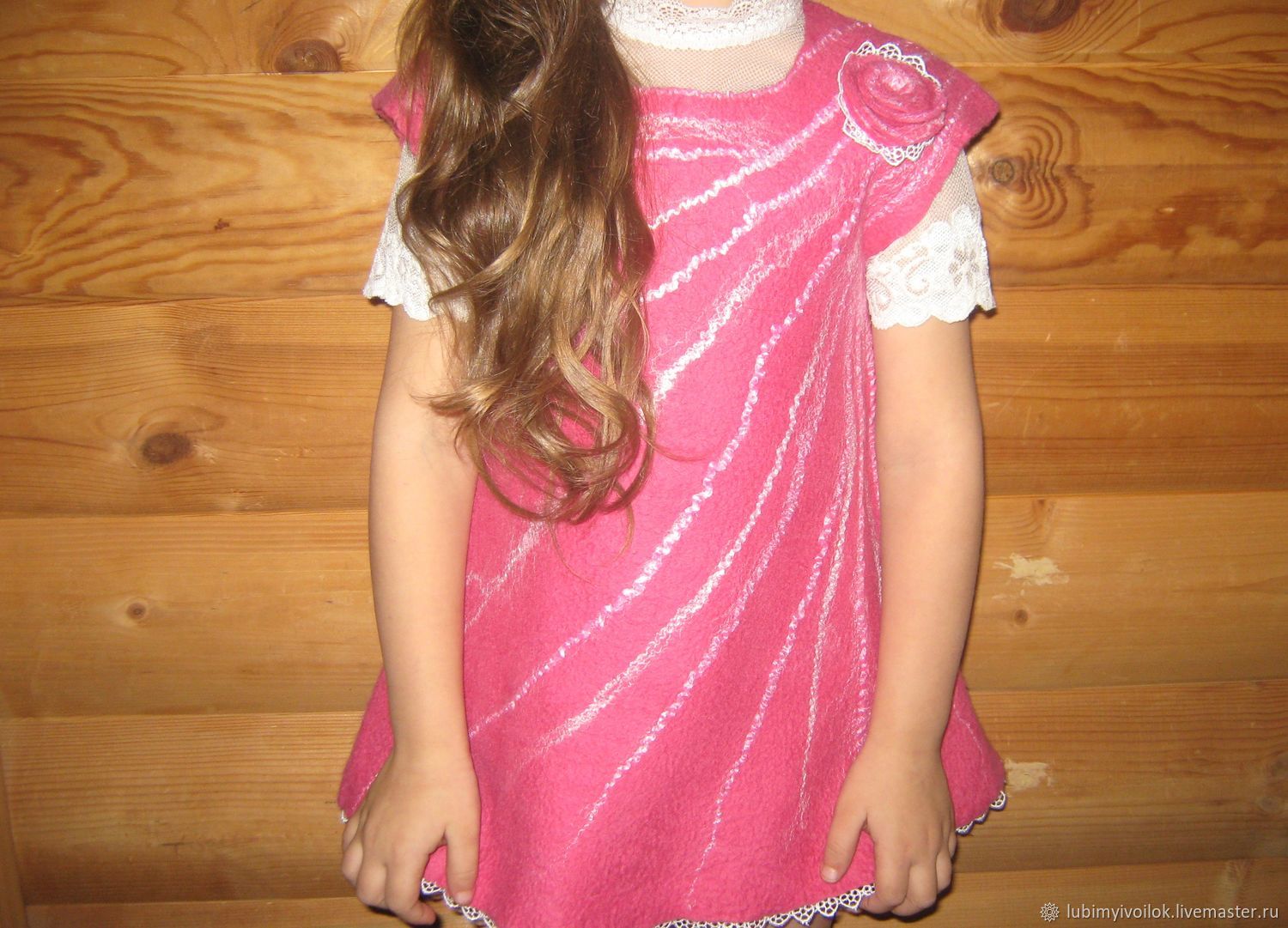 Платье сарафан детское валяное Розочка
