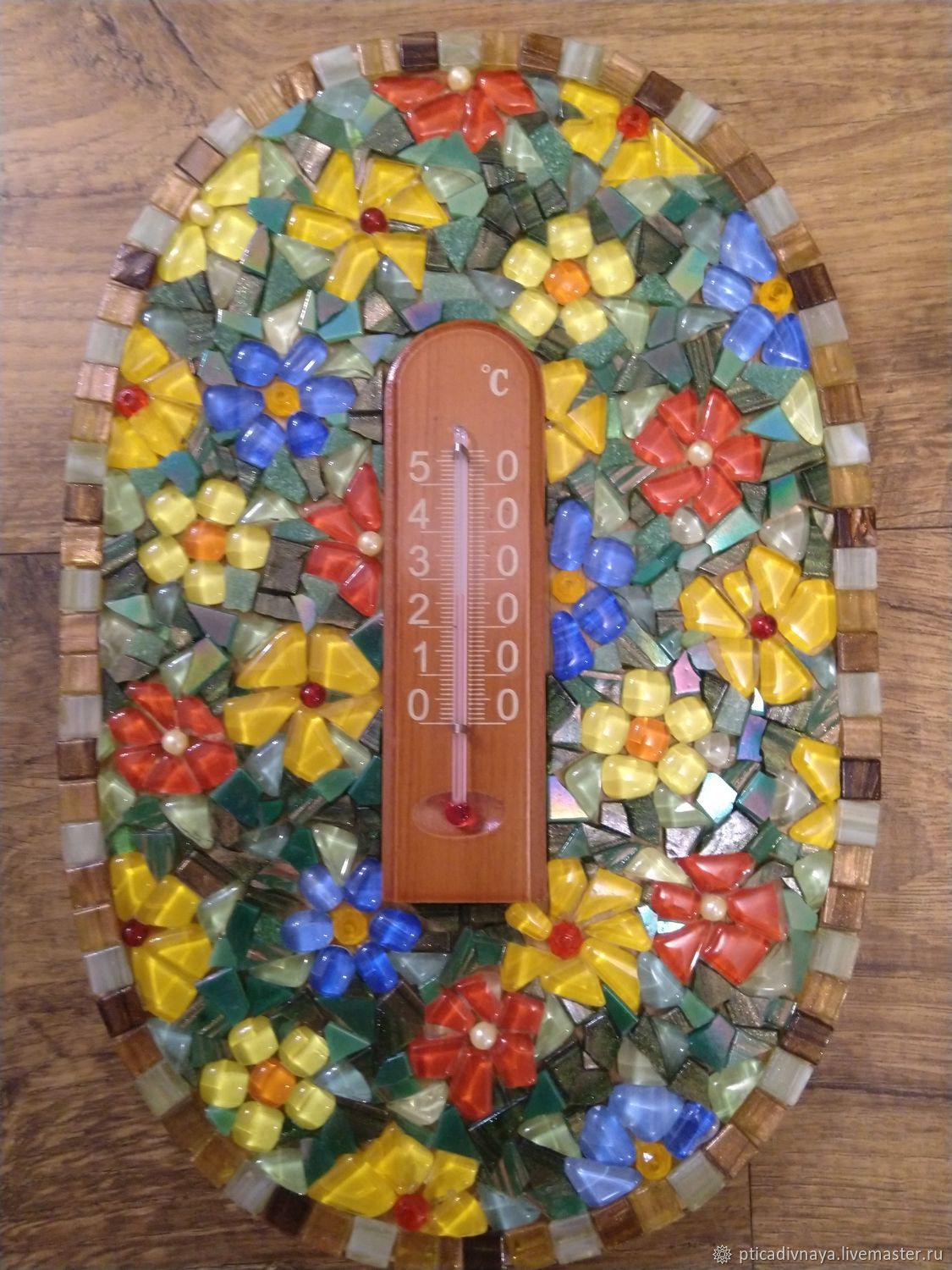 Термометр "Цветочная поляна". Мозаика