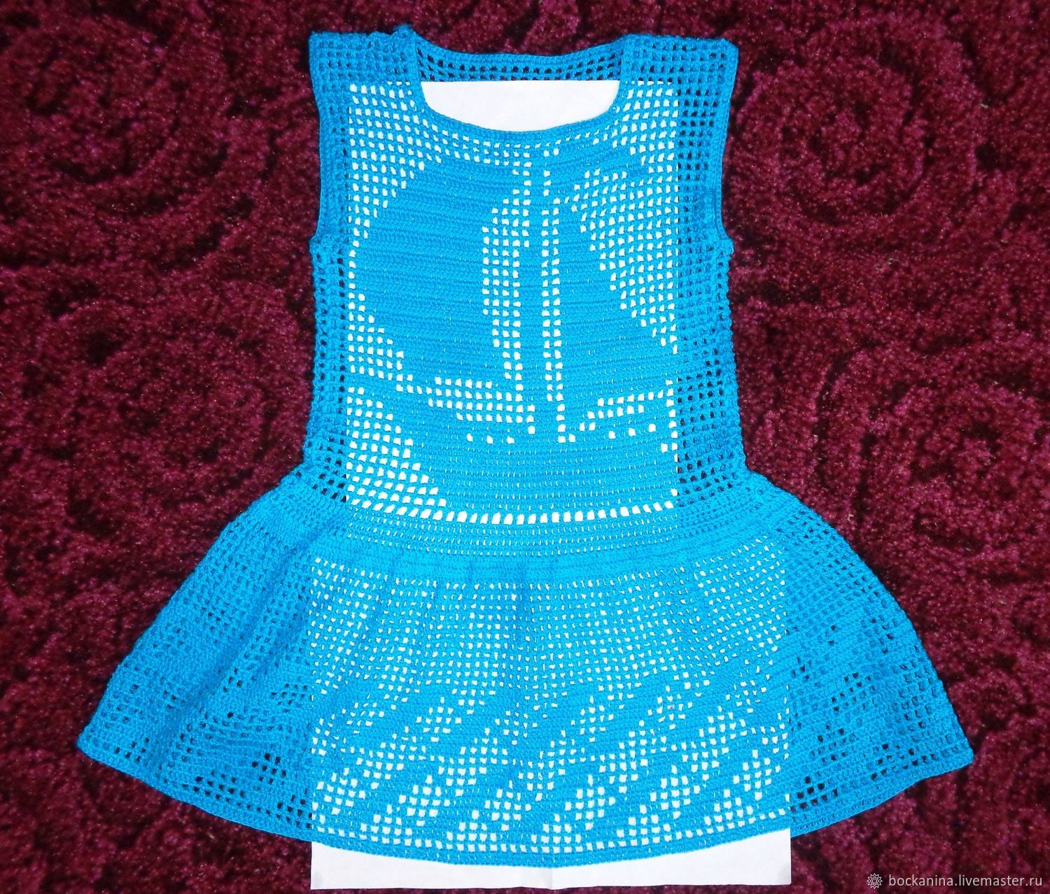 Платье для девочки летнее вязаное крючком из хлопка