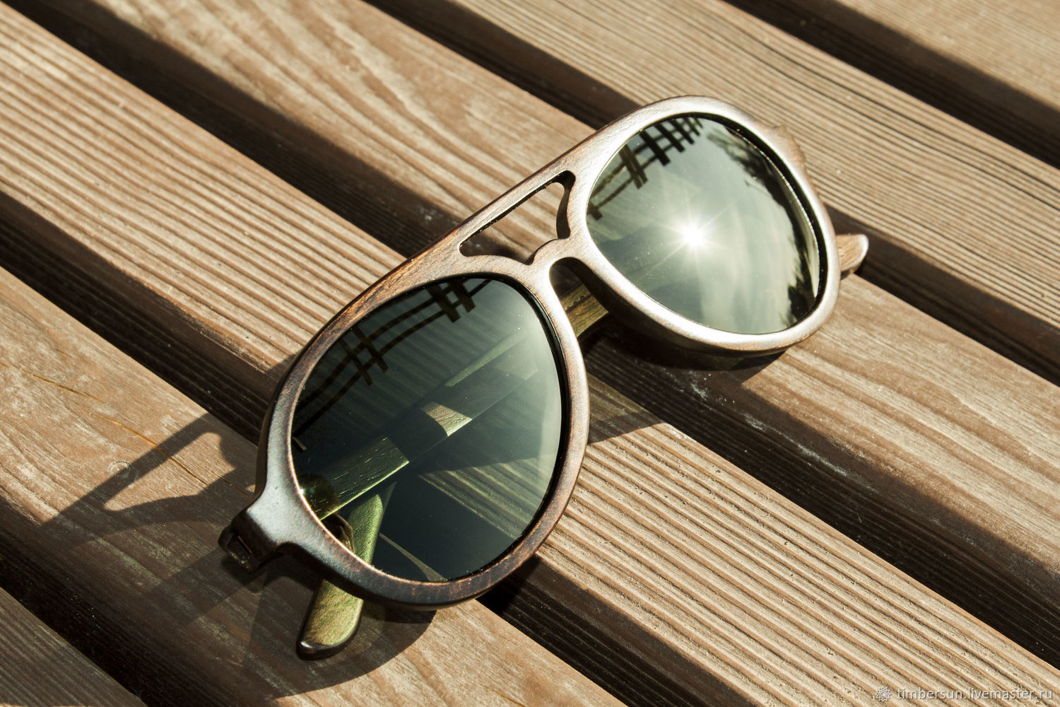 Aviator G by Woodys Новые деревянные солнцезащитные очки ручной работы