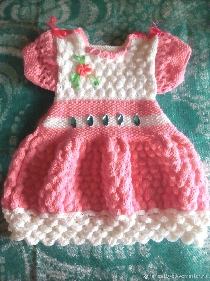 Платье вязаное для девочки Розовая мечта