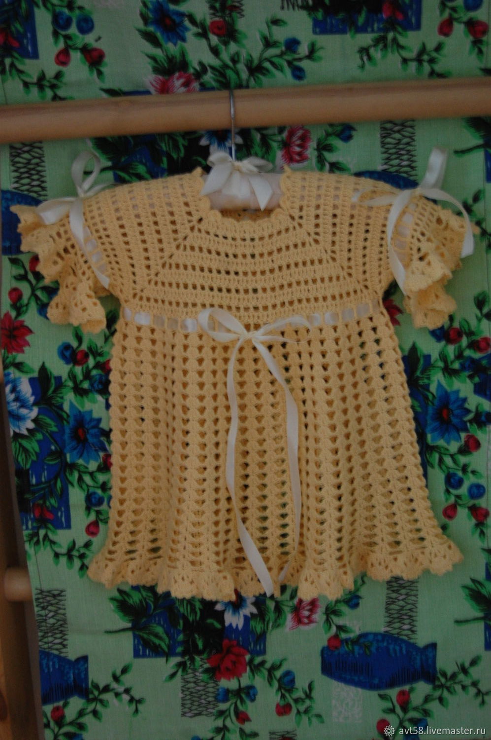 Вязаное крючком платье "Лето" из хлопка