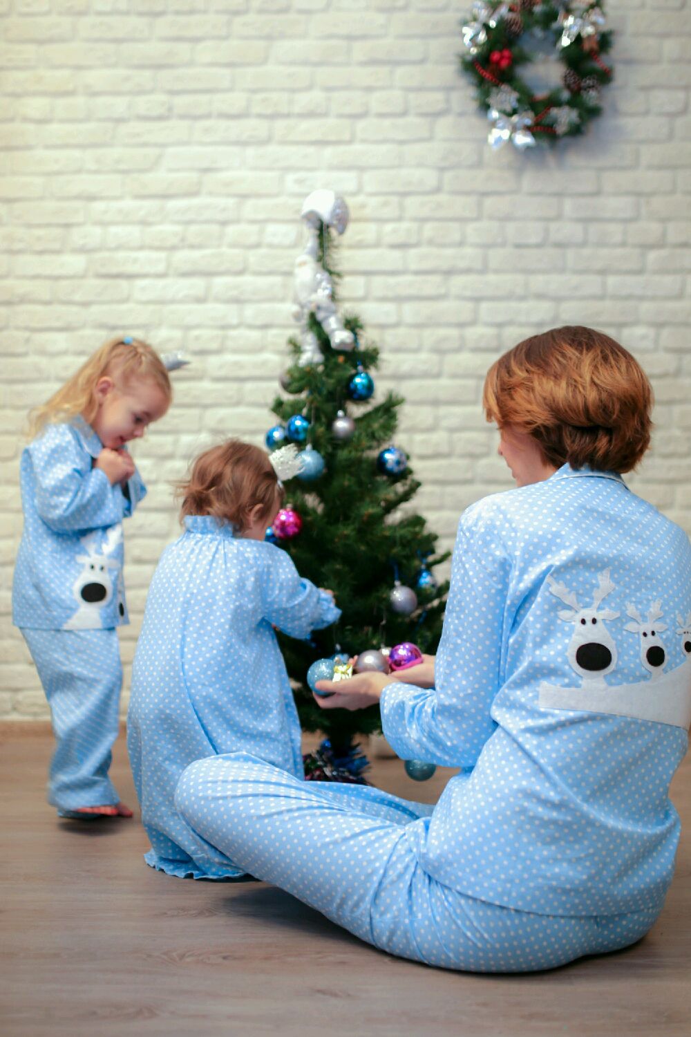 Рождественская коллекция пижам"Веселые олени"