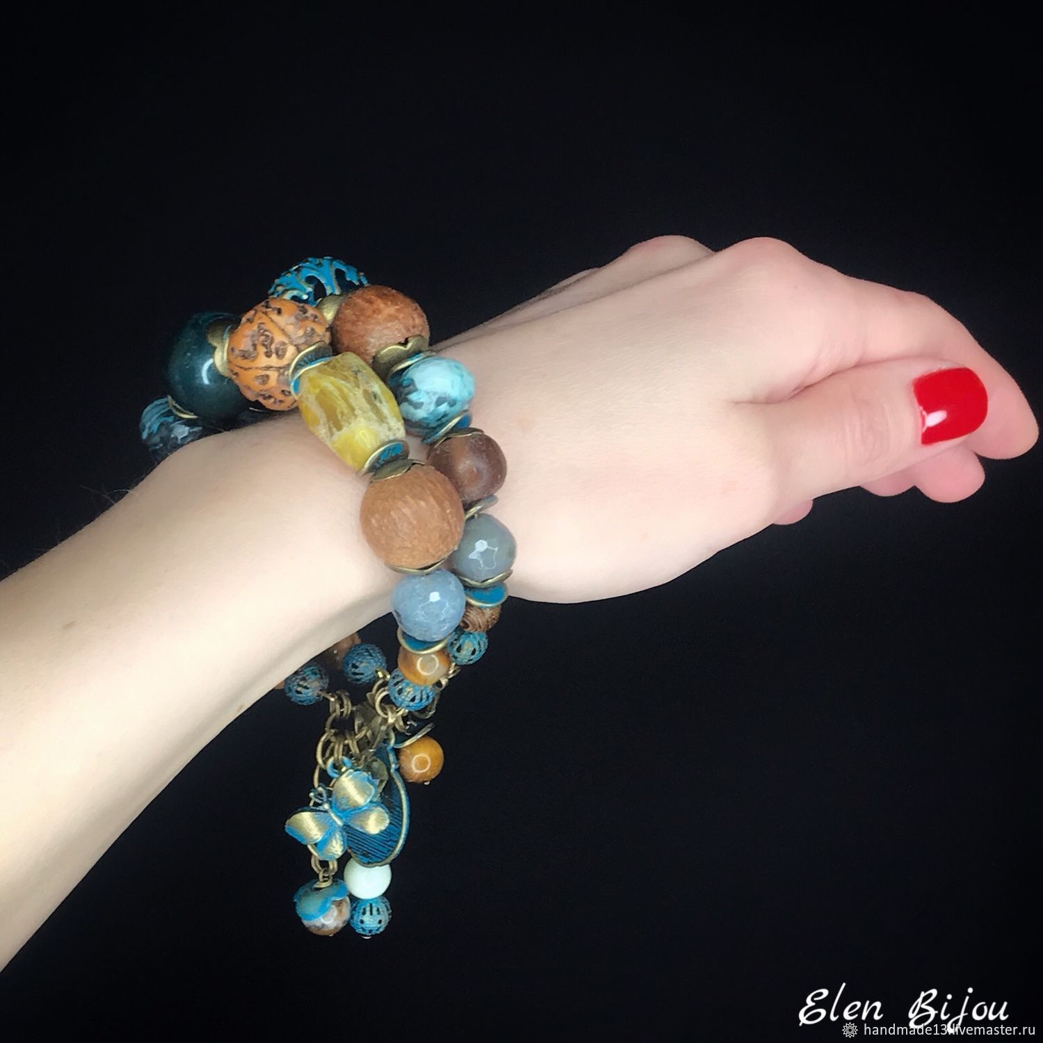 Браслеты с камнями женские комплект браслетов - Сайт авторских работHandHobby.ru