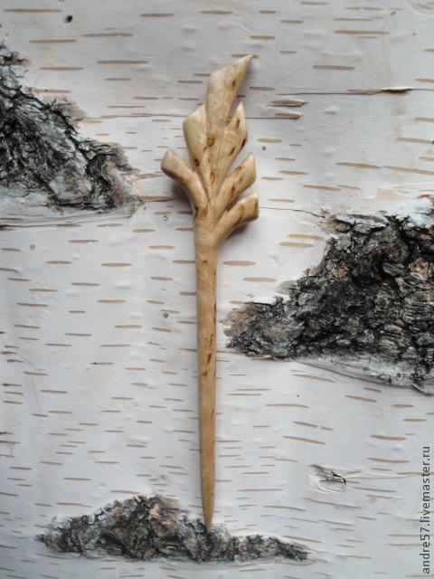 Шпилька для волос лист пальмы