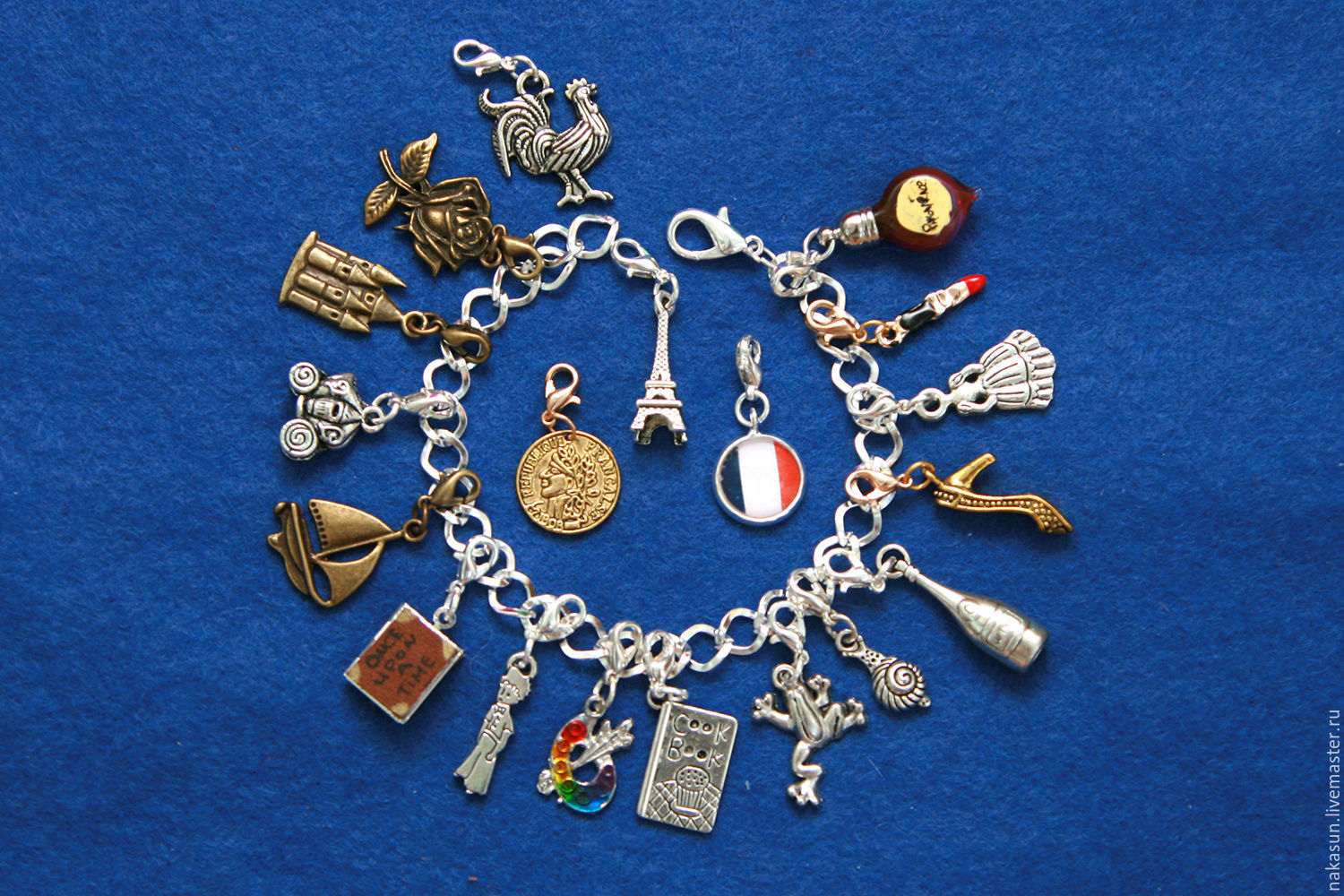 Франция браслет (19 кулонов)