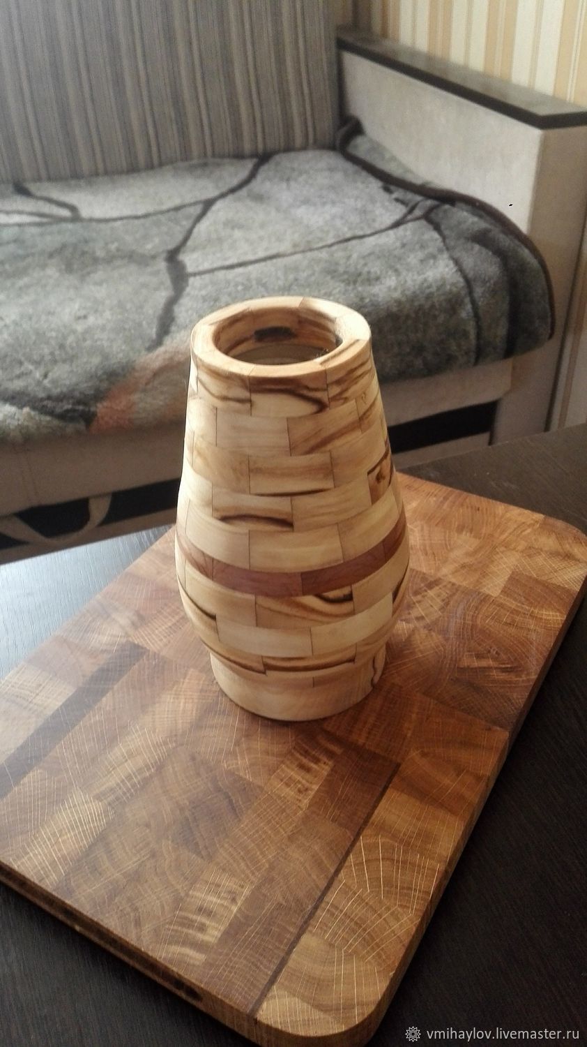 Набор деревянные сегментные вазы   (Segment wooden vase)