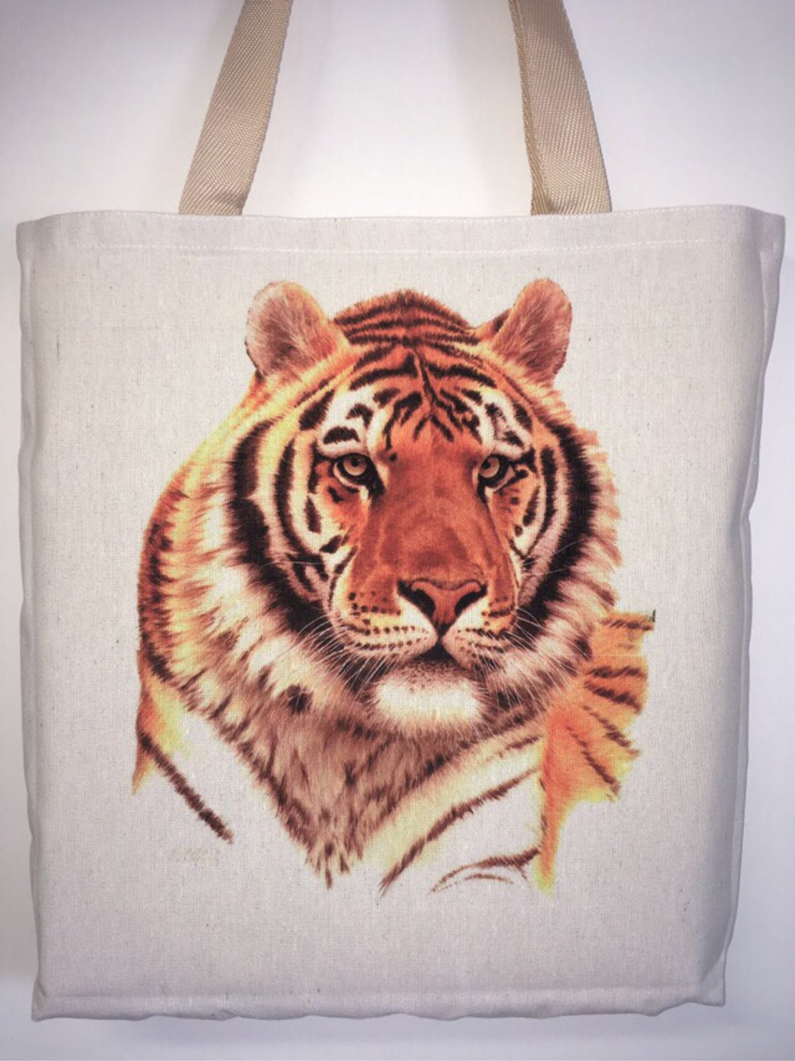 Экосумка с многоцветной печатью «Тигр»