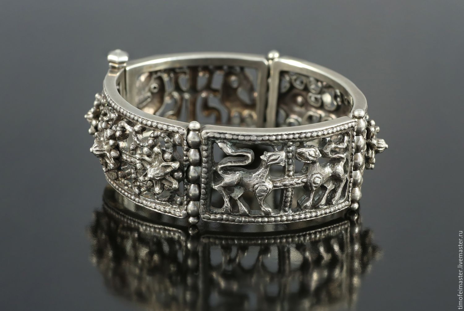 Византийский браслет. Браслет женский из серебра