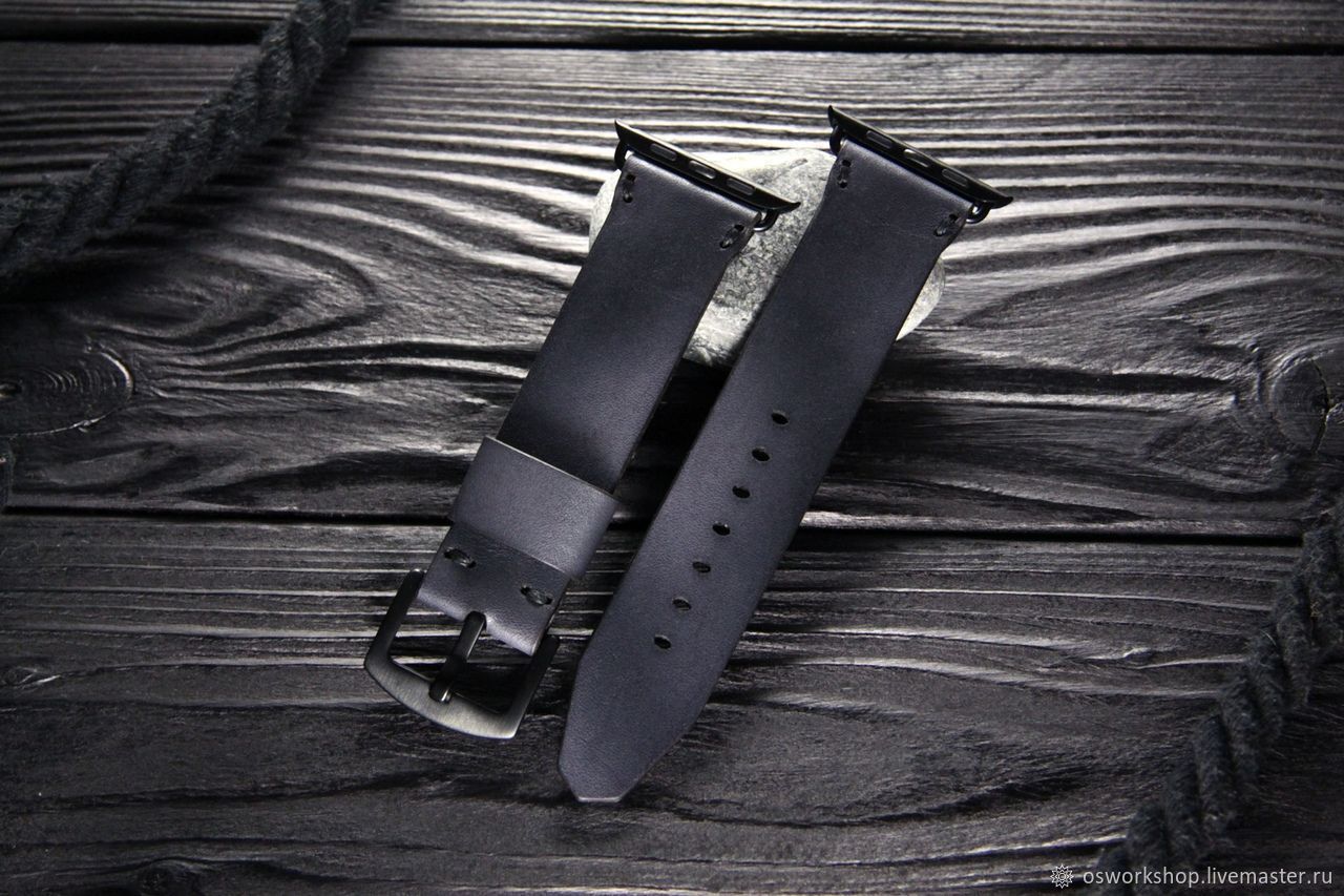 Кожаный ремешок для Apple Watch, серый