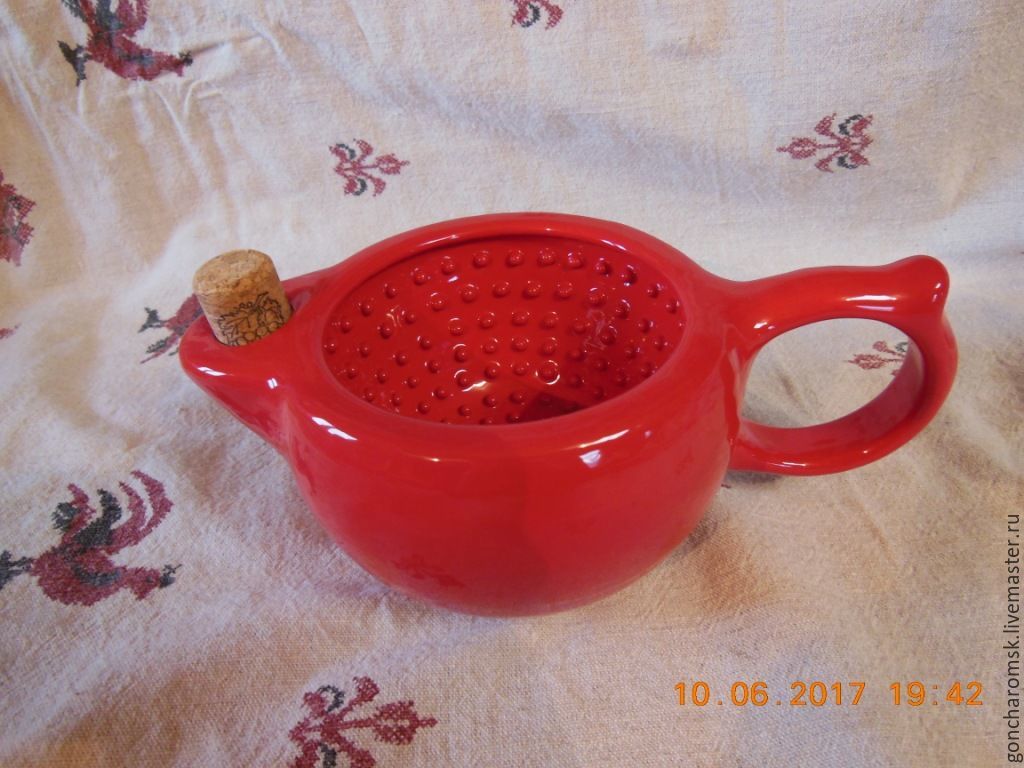 Скаттл (чаша для бритья) - 14 красный с носиком под пробку